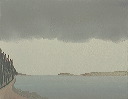 Grey cloud on Clear Lake shore